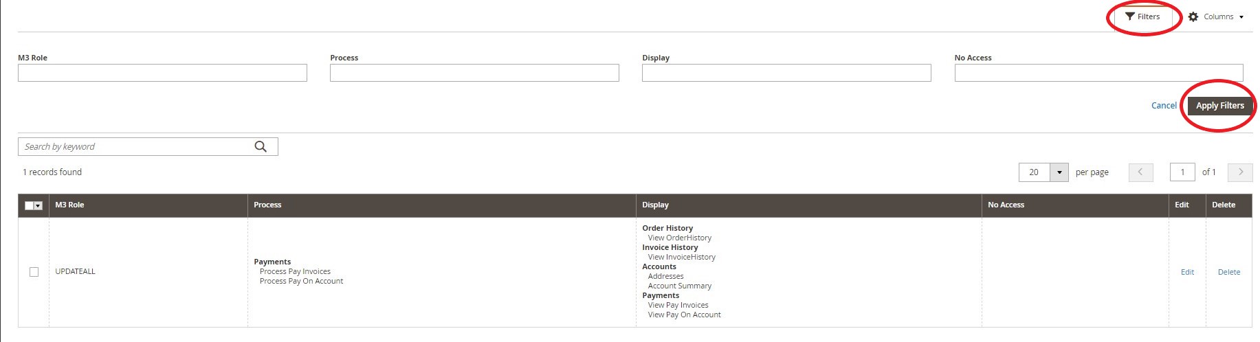 CustomerPortalAdmin-M3User-Filter