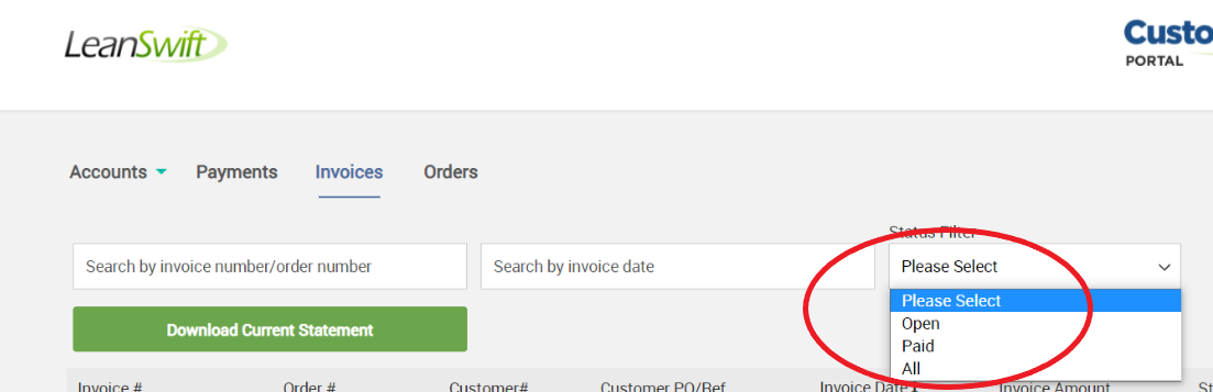 CustomerPortalFilter
