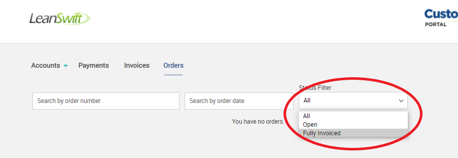 CustomerPortalInvoiceFilter