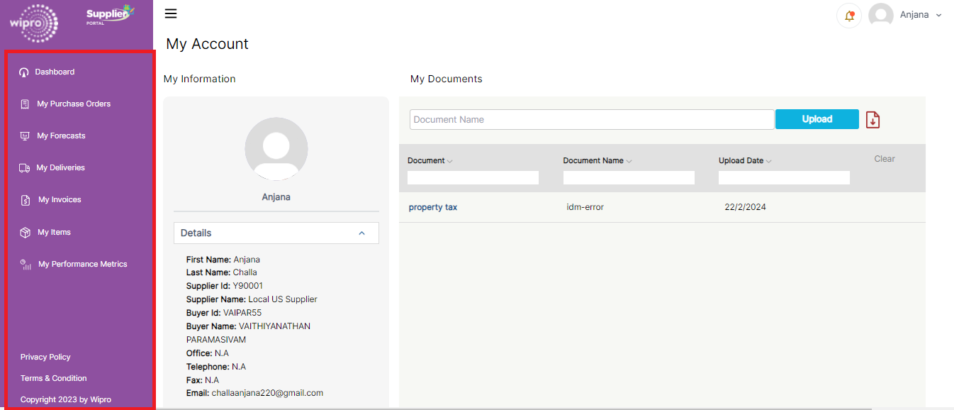 Custom Theme Left Side Menu Colour